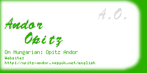 andor opitz business card